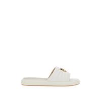 Pinko, Femme, Chaussures, Blanc, Taille: 41 EU Fiona 03 Slides en cuir Nappa matelassé