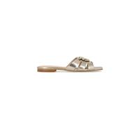 Pinko, Femme, Chaussures, Gris, Taille: 37 EU Chaussons en Nappa Laminée