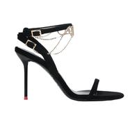 Pinko, Femme, Chaussures, Noir, Taille: 36 EU Sandale Noire à Bride Scintillante