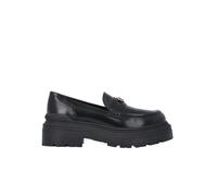 Pinko, Femme, Chaussures, Noir, Taille: 41 EU Chaussures plates noires en cuir