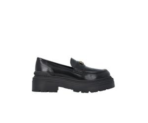 Pinko, Femme, Chaussures, Noir, Taille: 41 EU Chaussures plates noires en cuir