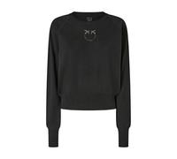 Pinko, Femme, Pulls, Noir, Taille: 38 FR Pull avec logo Love Birds