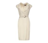 Pinko, Femme, Robes, Beige, Taille: 36 FR Robe Midi Portefeuille avec Ceinture