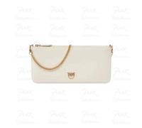 Pinko, Femme, Sacs, Blanc, Taille: ONE Size Horizontal Flat Vitello Seta