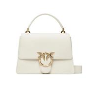 Pinko Love One Top Handle Classic Li, Sac Femmes, Z14q_Blanc Soie-Antique Gold, Taille Unique