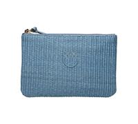 Pinko, Femme, Sacs, Bleu, Taille: ONE Size Flat Mini Rafia Pochette