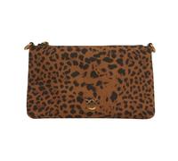 Pinko, Femme, Sacs, Brun, Taille: ONE Size Flat Horizontal Mini