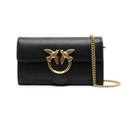 PINKO Sac pochette Love One cuir 19 cm noir