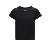 Pinko, Femme, Tops, Noir, Taille: 36 FR T-Shirt manica corta