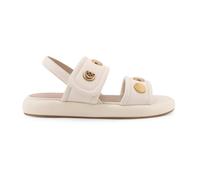 Pinko - Fiona Low Leather Sandal - Femme - Chaussures - Blanc - Taille: 37 EU