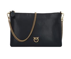 PINKO Flat Sac pochette Cuir véritable 24 cm noir