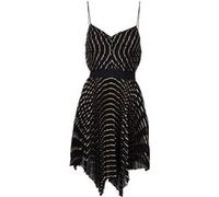 PINKO Genesio Abito Plisse Riga Lami Black/gold Taille: 40 | Robes Outlet | Femme | Le Noir