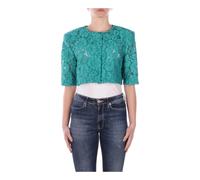 Pinko - Giacca corta - Femme - Vestes - Vert - Taille: 38 FR