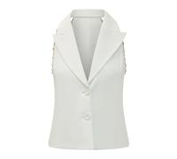 Pinko - Gilet sans Manches - Femme - Vestes - Blanc - Taille: 40 FR