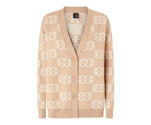 Pinko - Haf Breed Cardigan - Femme - Pulls - Beige - Taille: 36 FR