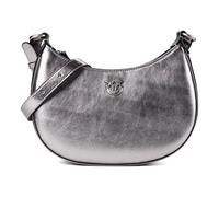 PINKO Half Moon Mini Sac à bandoulière Cuir véritable 26 cm couleur argent