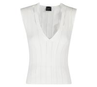 Pinko - Haut en Tricot Blanc avec Bordure en Dentelle - Femme - Pulls - Blanc - Taille: 36 FR