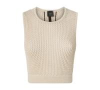 Pinko - Haut Tricoté Sans Manches - Femme - Pulls - Beige - Taille: 40 FR