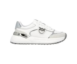 Pinko, Homme, Chaussures, Blanc, Taille: 41 EU Baskets Blanc Argent Love Birds Ss0019P027