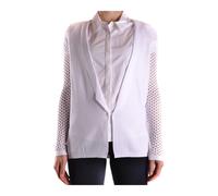 Pinko - Knit Cardigan Mesh Sleeve Detail - Femme - Pulls - Blanc - Taille: 36 FR