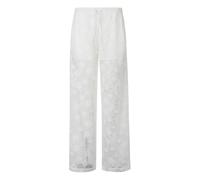 Pinko - Laurie Pantalone Pizzo Rebrodé - Femme - Pantalons - Blanc - Taille: 40 FR