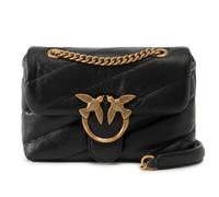Pinko – Sac à bandoulière Love Baby – Cuir lisse noir, bride à bouton et chaîne