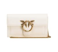 PINKO Sac pochette Love One en cuir 19 cm beige