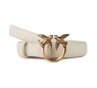 PINKO Love Berry Ceinture Cuir 80 cm blanc