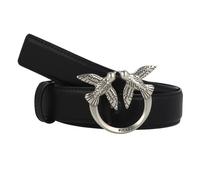 PINKO Love Berry Ceinture Cuir 80 cm noir