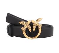 PINKO Ceinture noir en cuir pour femme - Love Berry H3 Belt Black - Antique Gold 296322 85 cm