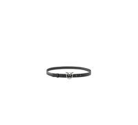 Pinko Ceinture en cuir Love Berry 95 cm Gris