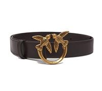 Pinko Love Berry H3 Belt Vello Set Ceinture, Z99q_Noir-Antique Gold, M Femme