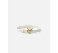 Pinko love Berry H3 ceinture. veau bas ss26 BIANCO SETA-ANTIQUE GOLD (Z14Q) L