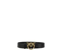 Pinko - Love Berry Leather Belt - Femme - Accessoires - Noir - Taille: L