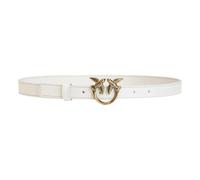 Pinko, Femme, Accessoires, Blanc, Taille: XL Élégante Ceinture en Cuir Love Berry