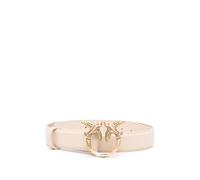 Pinko Ceinture Love Birds en cuir doux beige pour femme S