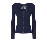 Pinko - Love Birds Cardigan Sweater - Femme - Pulls - Bleu - Taille: 36 FR