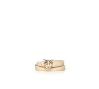 Pinko Ceinture Love Berry en cuir 95 cm beige