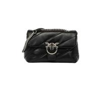 Sac à bandoulière PINKO Love en cuir 30 cm - Noir - Femme - Gris - Lisse