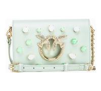 PINKO Love Click Mini Pelle Liscia C Ocean Wave-shiny Gold Taille: OS | Pochettes Outlet | Femme | Jaune