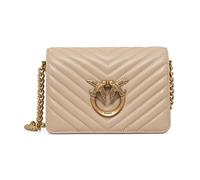 Pinko - Love Click Mini Shoulder Bag - Femme - Sacs - Beige - Taille: ONE Size