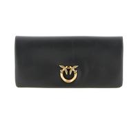 Pinko Sac à bandoulière Love Bag Click Soft en cuir noir, rabat, bandoulière réglable et amovible