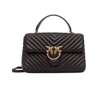 PINKO Love Lady Sac à main Cuir véritable 25 cm gris