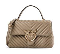 PINKO Love Lady Sac à main Cuir véritable 25 cm gris