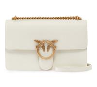 Pinko Sac bandoulière Love One Classic DC M Cuir de vache Blanc Or antique