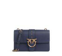 Pinko Love One Classic Sac bandoulière bleu, cuir de veau finement grainé, femme