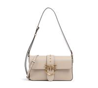 Pinko Love One Classic Slouchy Sac porté épaule beige, cuir de vache finement grainé, femme