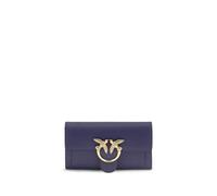 Pinko - Love One Leather Wallet - Femme - Accessoires - Bleu - Taille: ONE Size