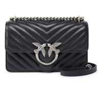 PINKO Love One Mini DC Sheep Nappa Chevron S Black - Old Silver