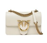 Pinko Love One Mini DC Vitello, Sac Femme, Z14q_Blanc Soie-Antique Gold, Taille Unique